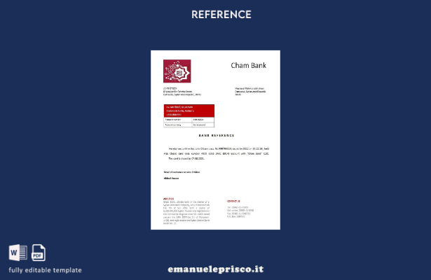 modello di riferimento per la chiusura della banca Syria Cham in stile verificat